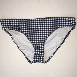 J Crew Bikini Bottoms | Navy and White | Size L